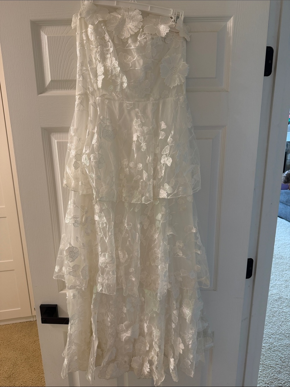 White floral maxi dress